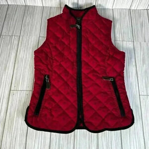 Eddie Bauer Kids Size S Red/black down filled embroirdered snowflate zippers ves